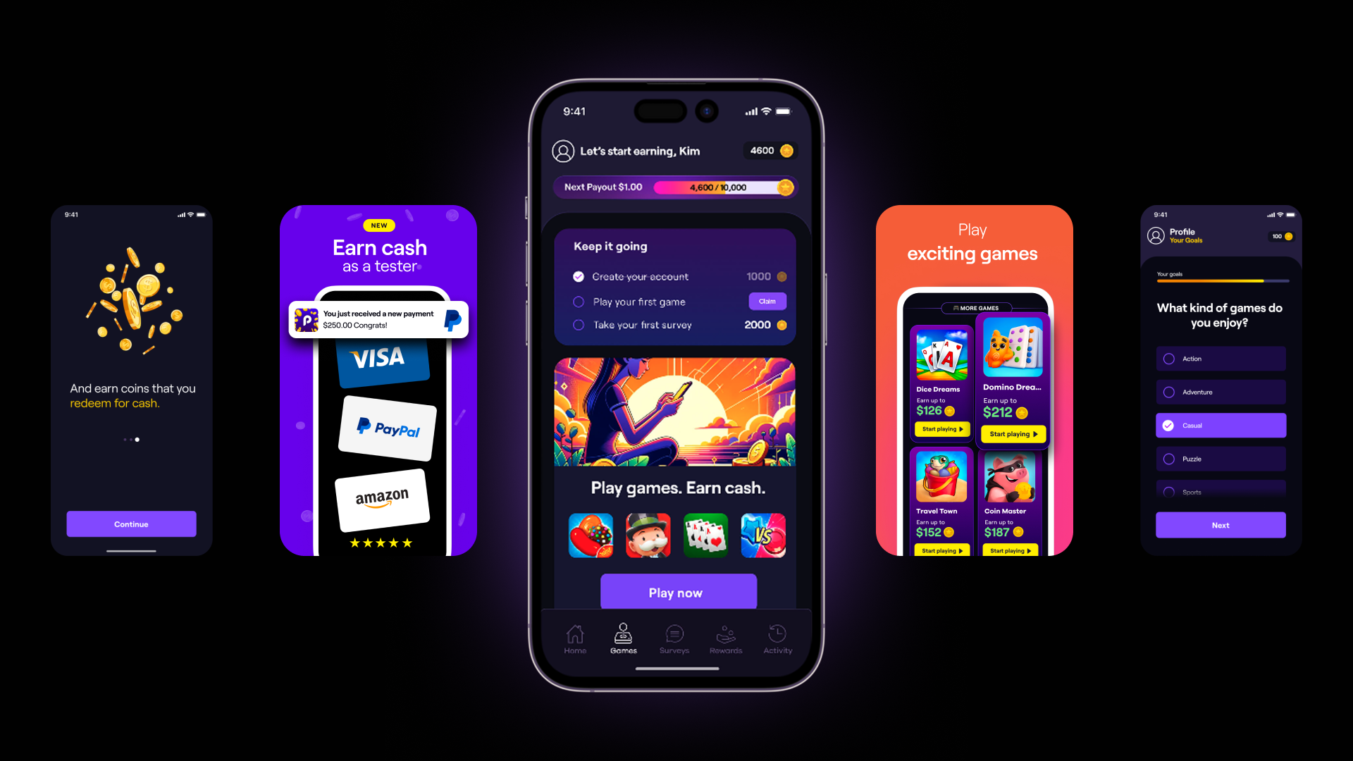 Playful Rewards App Interfaces